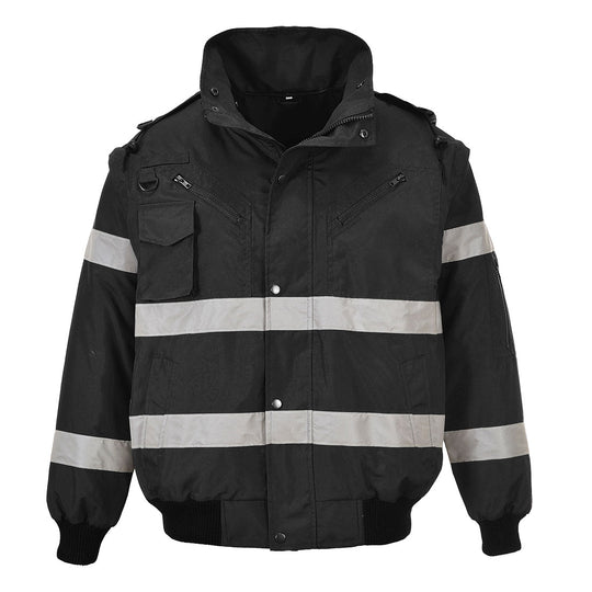 Portwest Iona 3-in-1 Bomber Jacket in Black