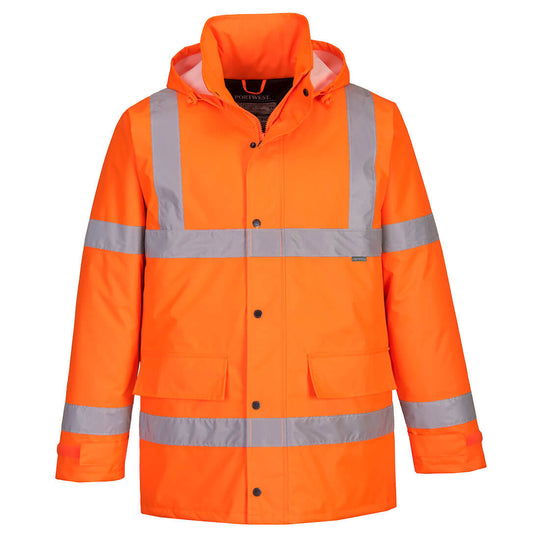 Portwest Hi-Vis Winter Traffic Jacket in Orange