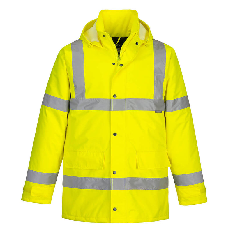 Portwest Hi-Vis Winter Traffic Jacket in Yellow