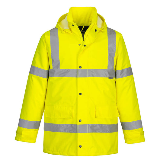 Portwest Hi-Vis Winter Traffic Jacket in Yellow