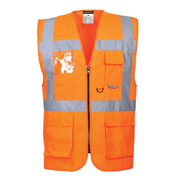 Portwest Berlin Hi-Vis Executive Vest in Orange
