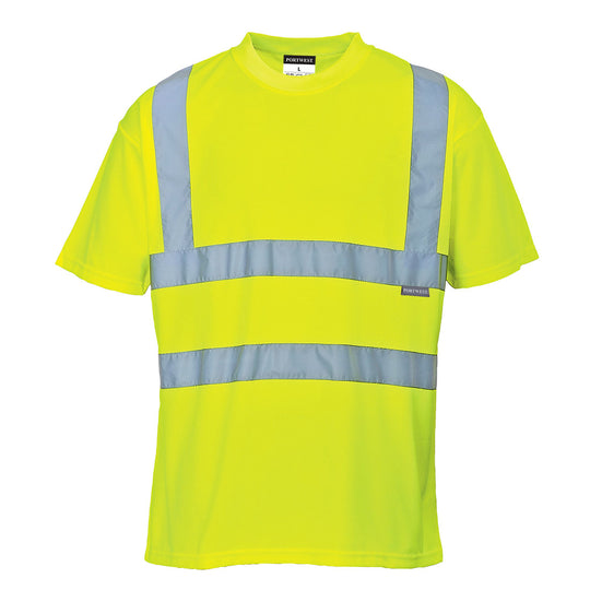 Portwest Hi-Vis Short Sleeve T-Shirt in Yellow