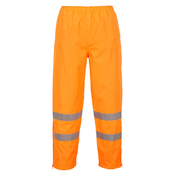 Portwest Hi-Vis Breathable Rain Trouser S487 in orange.