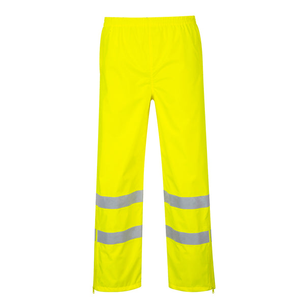 Portwest Hi-Vis Breathable Rain Trouser S487 in yellow.