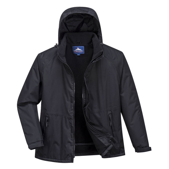 Black Portwest Limax Insulated Jacket S505 featuring thermal lining and durable outer shell