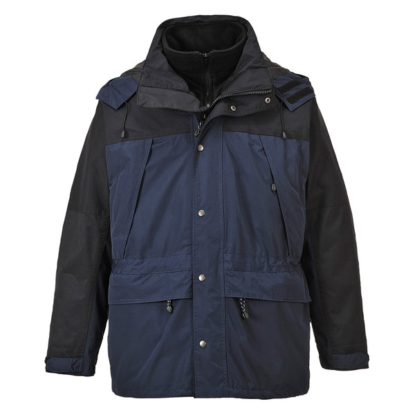Navy Portwest Orkney 3-in-1 Breathable Jacket S532 offering all-season adaptability
