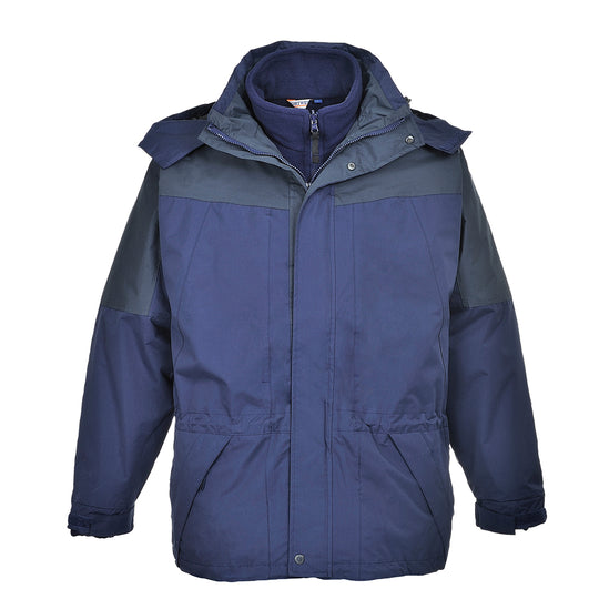 Navy Portwest Aviemore 3-in-1 Men’s Jacket S570 built for weather adaptability and warmth