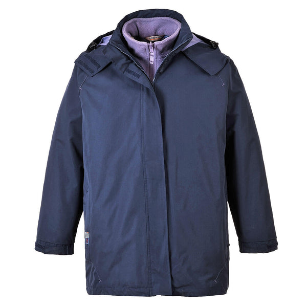 Navy Portwest Elgin 3-in-1 Women’s Jacket S571 offering thermal protection and comfort