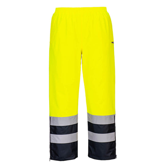 Portwest Hi-Vis Winter Trouser S598 in yellow and navy.