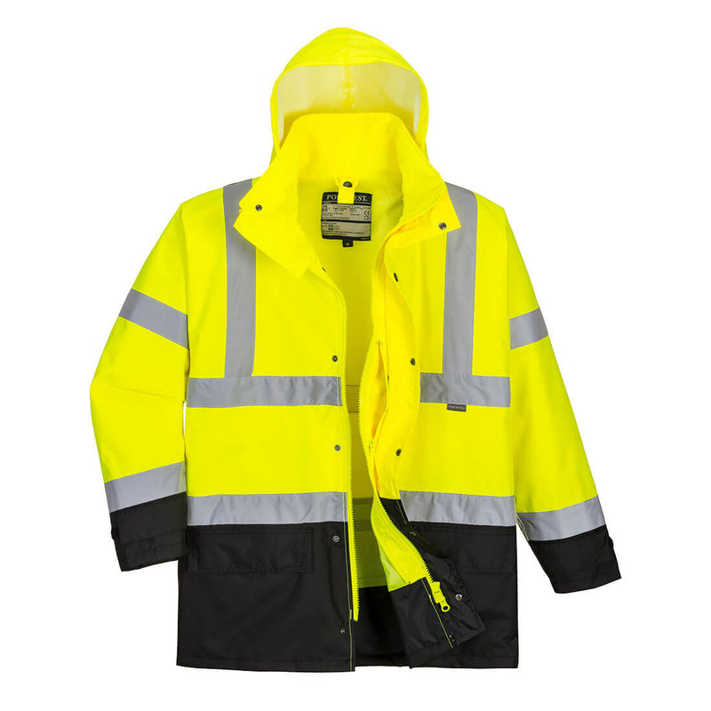 Portwest Hi-Vis 5-in-1 Contrast Executive Jacket S768 in Yellow/Black color