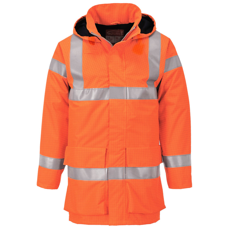 Portwest Bizflame Rain Hi-Vis Multi Lite Jacket S774 in Orange color