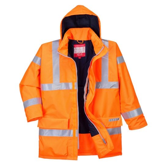 Portwest hi‑vis coverall in orange for enhanced visibility