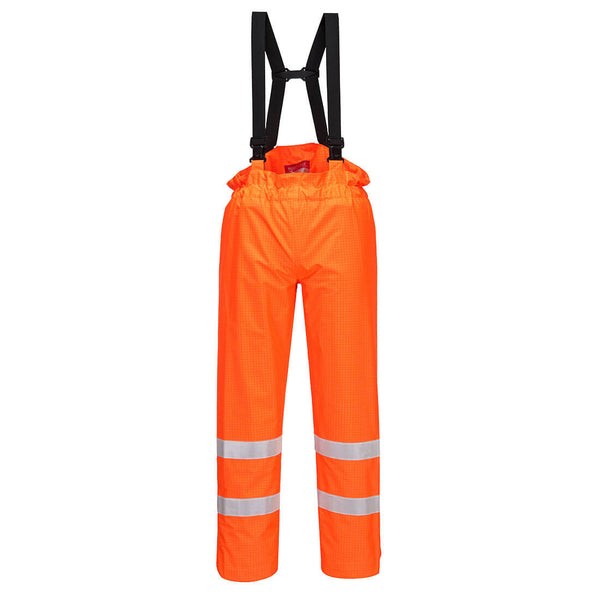 Portwest Bizflame Rain Hi-Vis Antistatic FR Trouser S780, orange.