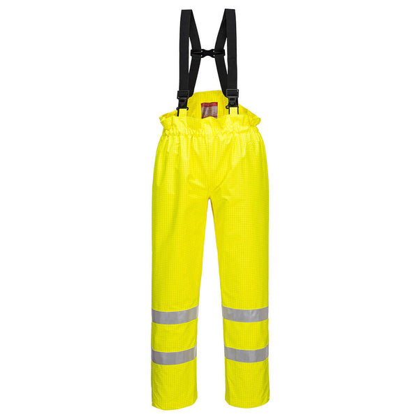Portwest Bizflame Rain Hi-Vis Antistatic FR Trouser S780, yellow.