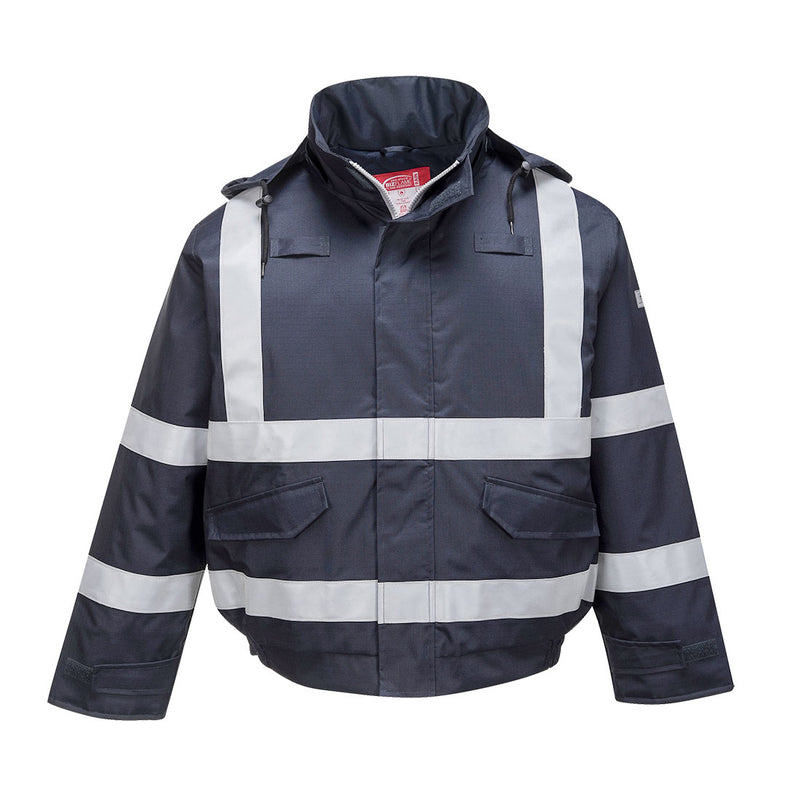 Portwest classic rain coat in navy with waterproof protection