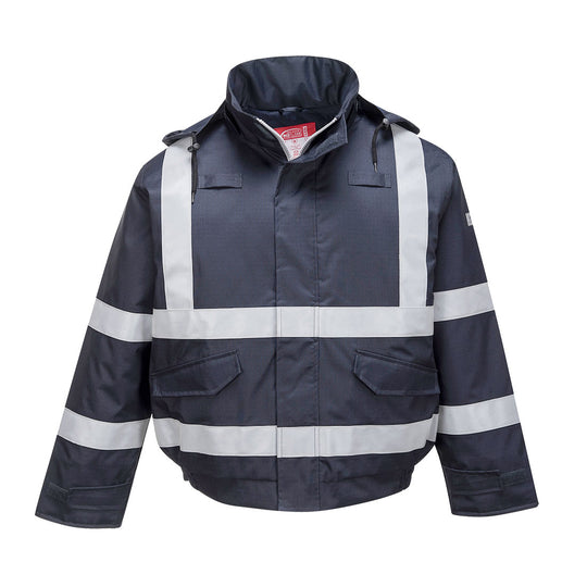Portwest classic rain coat in navy with waterproof protection