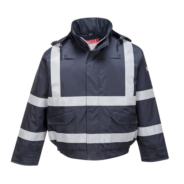 Portwest classic rain coat in navy with waterproof protection