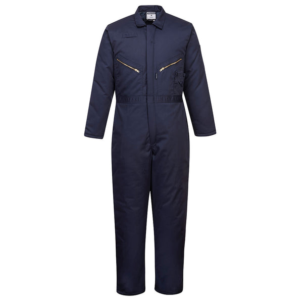 Navy Portwest Orkney Lined Coverall S816 with warm lining and protective construction