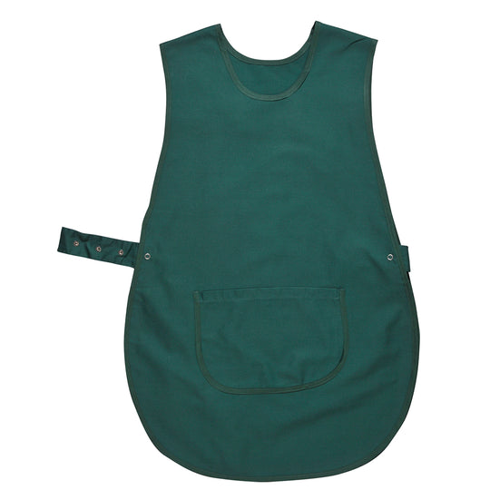 Bottle Green Portwest Tabard S843 with front pocket and side snap fasteners