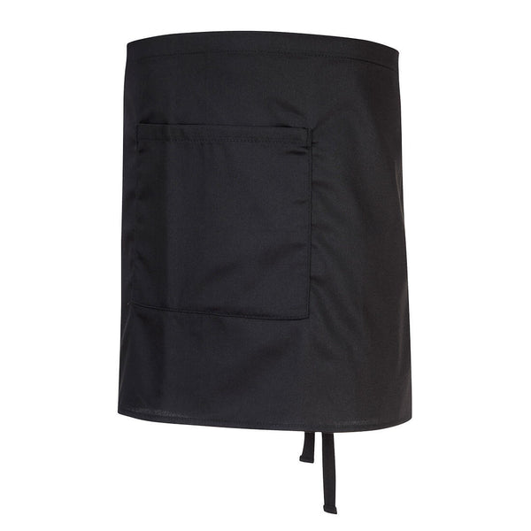 Black Portwest Bar Apron S845 for hospitality or professional front-line use