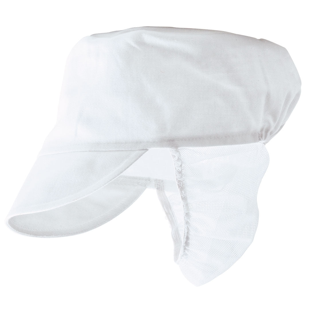 White Portwest Snood Cap S896 offering hygienic head covering for food industries