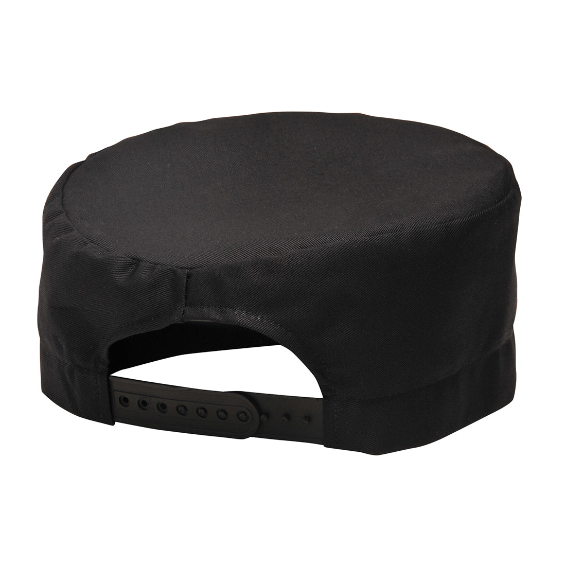 Black Portwest Chef’s Skull Cap S899 with snug fit for professional kitchen use