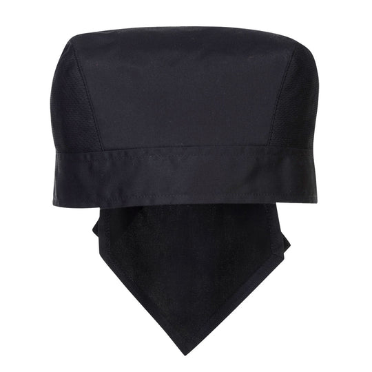 Black Portwest MeshAir Pro Bandana S904 with breathable panels and secure tie back