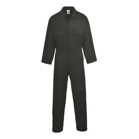 Portwest Euro Work Cotton Coverall S998 in Black color