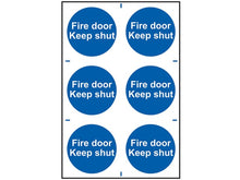 Scan Fire Door Keep Shut - 6 PVC Signs 100 x 100mm