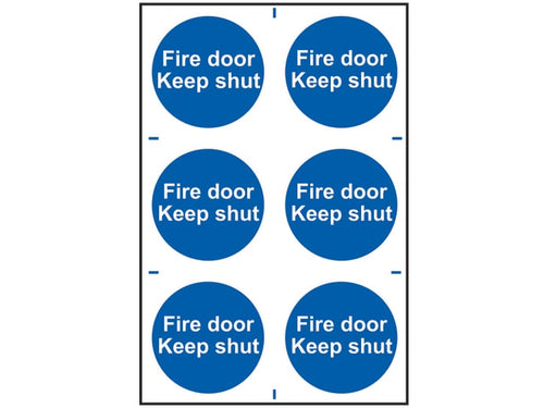 Scan Fire Door Keep Shut - 6 PVC Signs 100 x 100mm