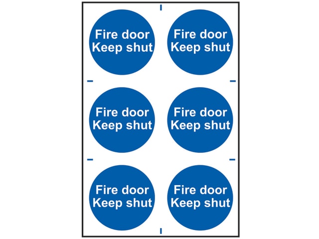 Scan Fire Door Keep Shut - 6 PVC Signs 100 x 100mm