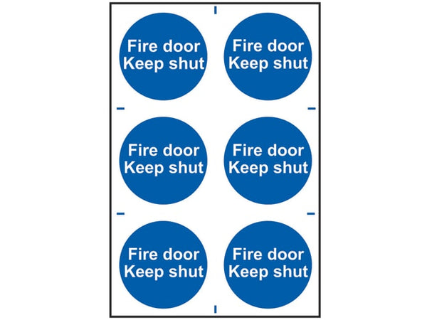 Scan Fire Door Keep Shut - 6 PVC Signs 100 x 100mm