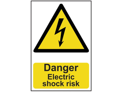 Scan Danger Electric Shock Risk - PVC Sign 200 x 300mm