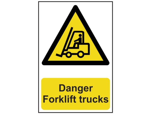Scan Danger Forklift Trucks - PVC Sign 200 x 300mm