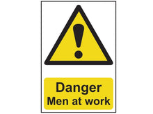 Scan Danger Men At Work - PVC Sign 200 x 300mm