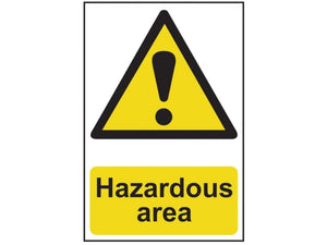 Scan Hazardous Area - PVC Sign 400 x 600mm
