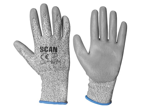 Scan Grey PU Coated Cut 3 Gloves