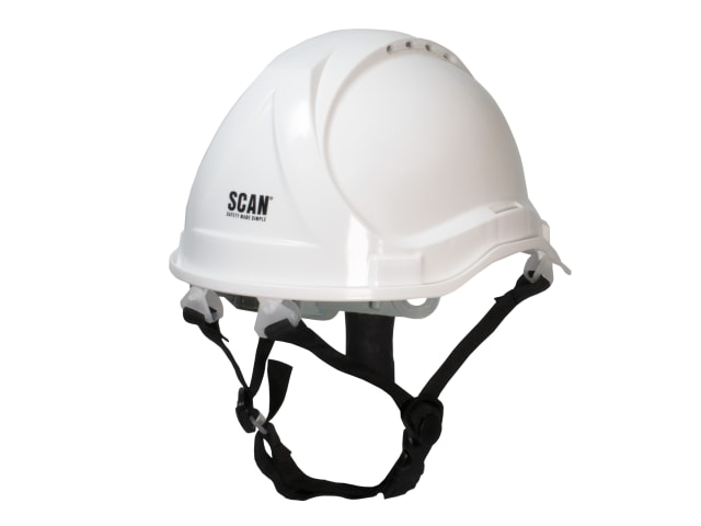 Scan Short Peak Safety Helmet White 
