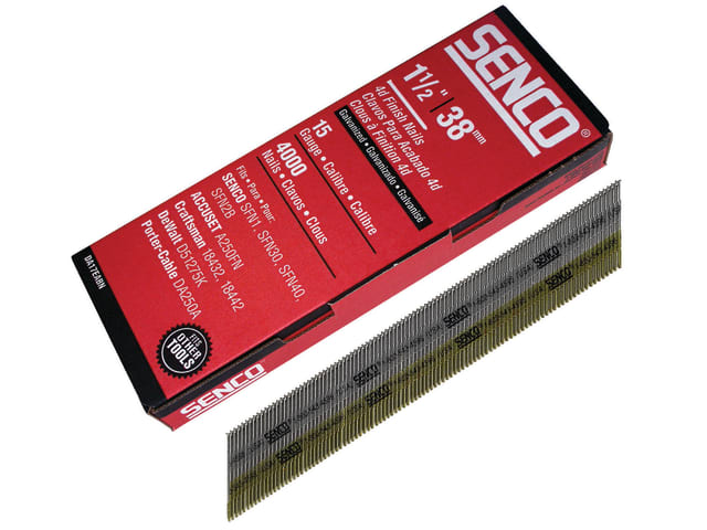 Senco Galvanised Chisel Smooth Brad Nails 15G x 38mm (Pack 4000)