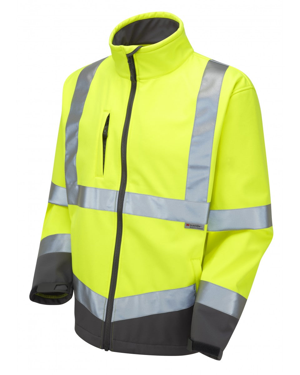 Leo Workwear Buckland Iso 20471 Cl 3 Softshell Jacket
