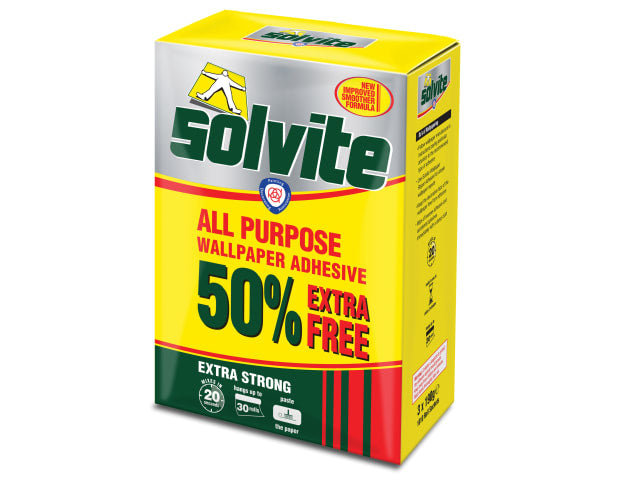 Solvite All Purpose Wallpaper Paste - 20 Roll Box with 50% Free