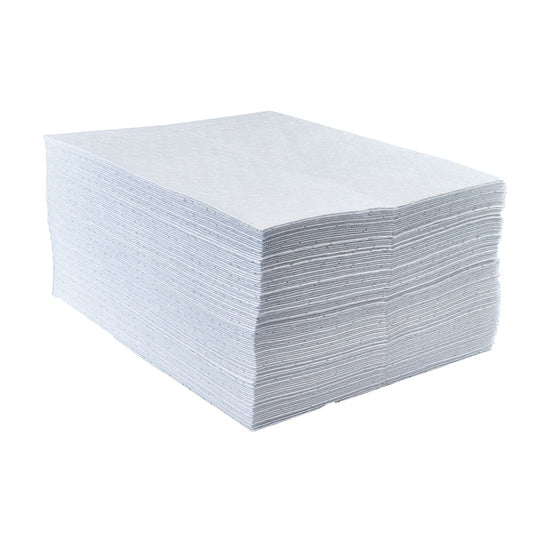 A single white Portwest oil-only absorbent pad (SM50) for wiping up oil spills.