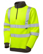 Leo Workwear Brynsworthy Iso 20471 Cl 3 1/4 Zip Sweatshirt - thumbnail 2