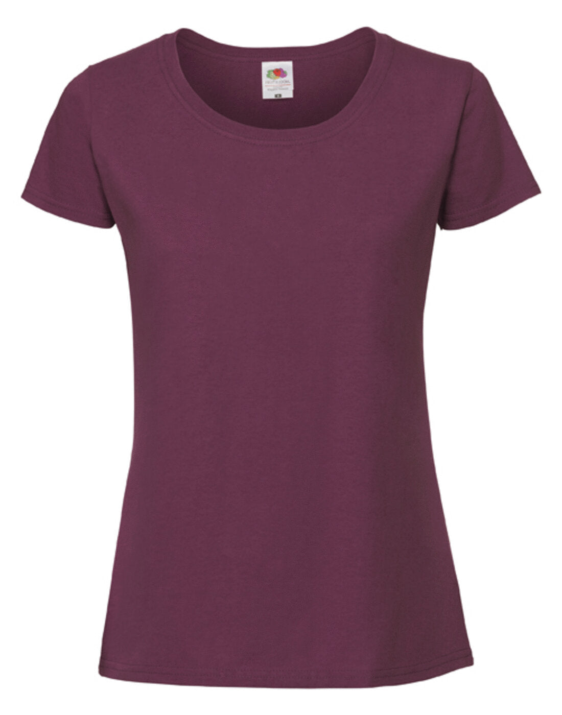 Fruit of the Loom Ladies Ringspun Premium T Shirt - Burgundy