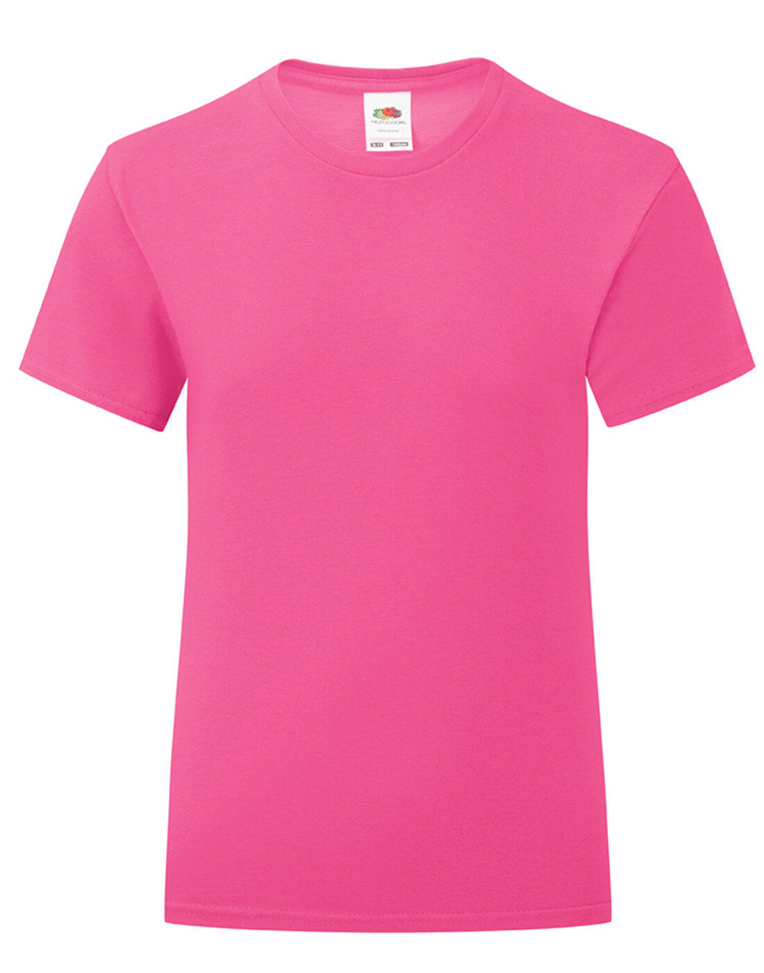 Fruit of the Loom Girls Iconic T - Fuchsia Pink