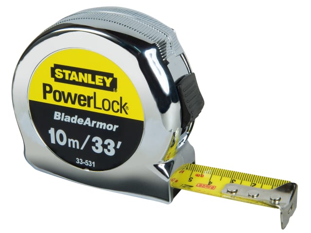 STANLEY PowerLock® BladeArmor® Pocket Tape 10m/33ft (Width 25mm)