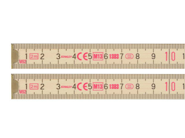 STANLEY Wooden Folding Rule 2m