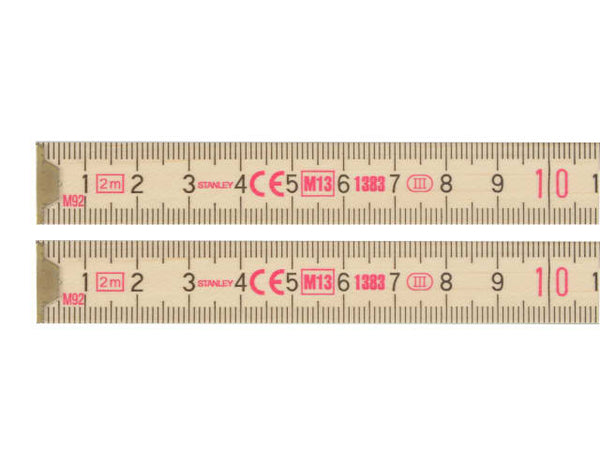 STANLEY Wooden Folding Rule 2m