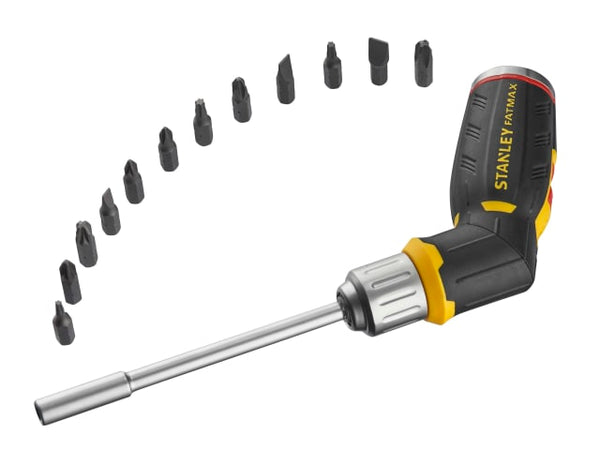 STANLEY FatMax Pistol Grip Ratchet 12 Bits
