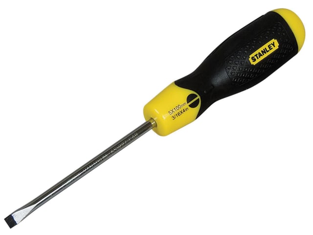 STANLEY Cushion Grip Screwdriver, Flared Tip 6.5 x 150mm